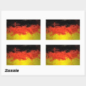 Sticker Rectangulaire Drapeau Paint Allemagne (Feuille)