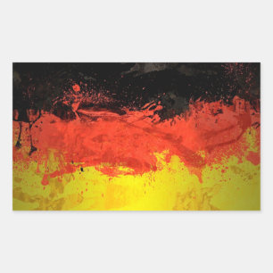 Sticker Rectangulaire Drapeau Paint Allemagne