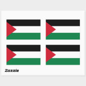 Sticker Rectangulaire Drapeau palestinien (Feuille)