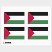 Sticker Rectangulaire Drapeau palestinien (Feuille)