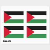 Sticker Rectangulaire Drapeau palestinien (Feuille)