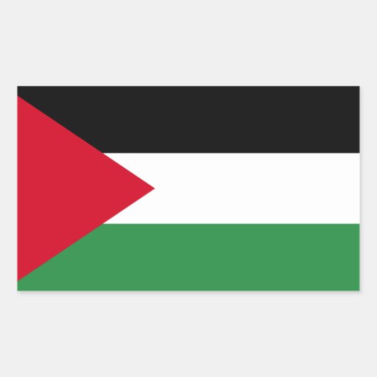 Sticker Rectangulaire Drapeau palestinien (Devant)