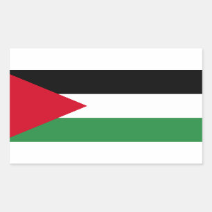 Sticker Rectangulaire Drapeau palestinien