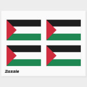 Sticker Rectangulaire Drapeau palestinien (Feuille)