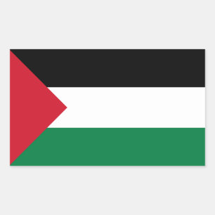 Sticker Rectangulaire Drapeau palestinien