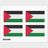 Sticker Rectangulaire Drapeau palestinien (Feuille)