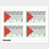 Sticker Rectangulaire Drapeau palestinien (Feuille)