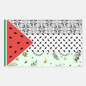 Sticker Rectangulaire Drapeau palestinien (Devant)