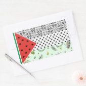 Sticker Rectangulaire Drapeau palestinien (Enveloppe)