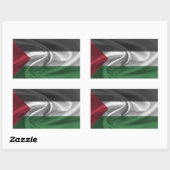 Sticker Rectangulaire Drapeau palestinien (Feuille)