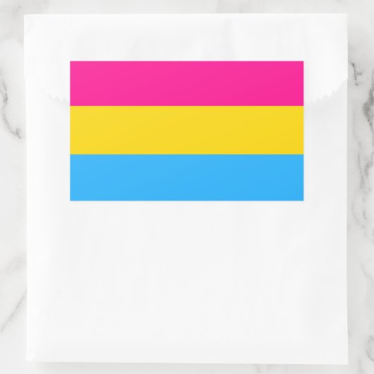 STICKER RECTANGULAIRE "DRAPEAU PANSEXUAL DE FIERTÉ " (Sac)