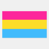 STICKER RECTANGULAIRE "DRAPEAU PANSEXUAL DE FIERTÉ " (Devant)