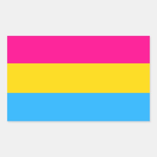 STICKER RECTANGULAIRE "DRAPEAU PANSEXUAL DE FIERTÉ " (Devant)