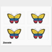 Sticker Rectangulaire Drapeau papillon colombien (Feuille)