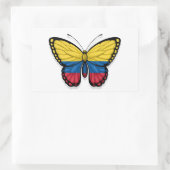Sticker Rectangulaire Drapeau papillon colombien (Sac)