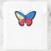 Sticker Rectangulaire Drapeau papillon philippin (Sac)