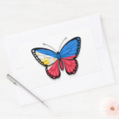 Sticker Rectangulaire Drapeau papillon philippin (Enveloppe)