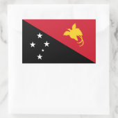 Sticker Rectangulaire Drapeau Papouasie-Nouvelle-Guinée (Sac)