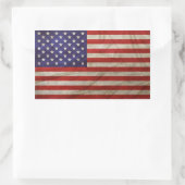 Sticker Rectangulaire Drapeau patiné (Sac)