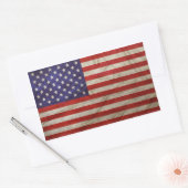 Sticker Rectangulaire Drapeau patiné (Enveloppe)