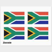 Sticker Rectangulaire Drapeau Patriotique Afrique du Sud Bokke (Feuille)