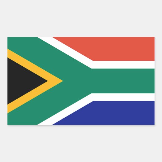 Sticker Rectangulaire Drapeau Patriotique Afrique du Sud Bokke (Devant)