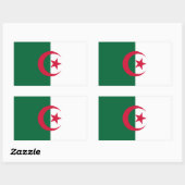 Sticker Rectangulaire Drapeau patriotique algérien (Feuille)