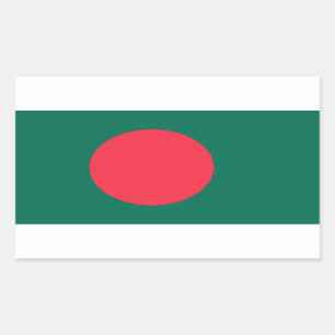 Sticker Rectangulaire Drapeau patriotique bangladais