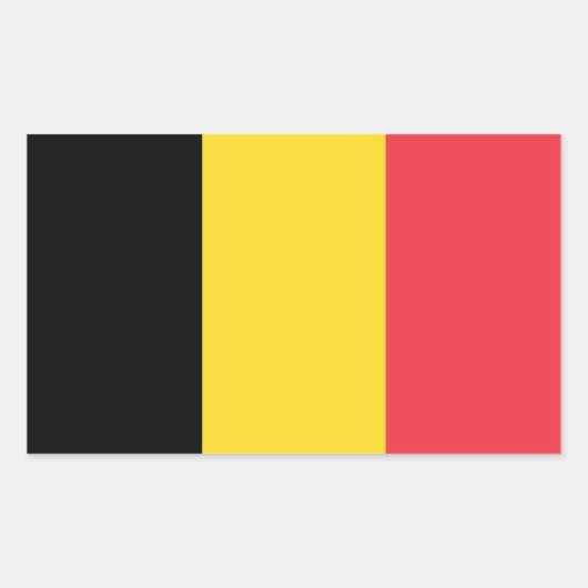 Sticker Rectangulaire Drapeau patriotique belge (Devant)