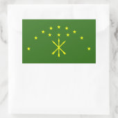 Sticker Rectangulaire Drapeau patriotique d'Adyguée (Sac)