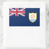 Sticker Rectangulaire Drapeau patriotique d'Anguilla (Sac)