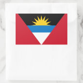 Sticker Rectangulaire Drapeau patriotique d'Antigua-et-Barbuda (Sac)