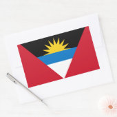 Sticker Rectangulaire Drapeau patriotique d'Antigua-et-Barbuda (Enveloppe)