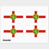 Sticker Rectangulaire Drapeau patriotique d'Aurigny (Feuille)