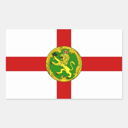 Sticker Rectangulaire Drapeau patriotique d'Aurigny (Devant)
