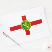 Sticker Rectangulaire Drapeau patriotique d'Aurigny (Enveloppe)