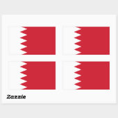 Sticker Rectangulaire Drapeau patriotique de Bahreïn (Feuille)