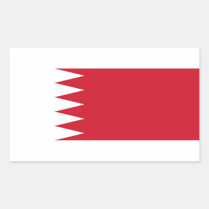Sticker Rectangulaire Drapeau patriotique de Bahreïn