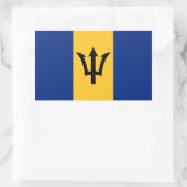 Sticker Rectangulaire Drapeau patriotique de la Barbade (Sac)