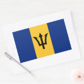 Sticker Rectangulaire Drapeau patriotique de la Barbade (Enveloppe)