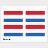 Sticker Rectangulaire Drapeau Pays-Bas Holland (Feuille)