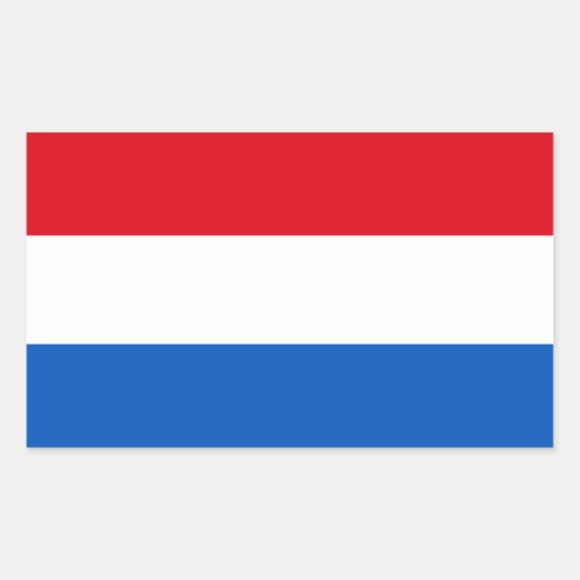 Sticker Rectangulaire Drapeau Pays-Bas Holland (Devant)