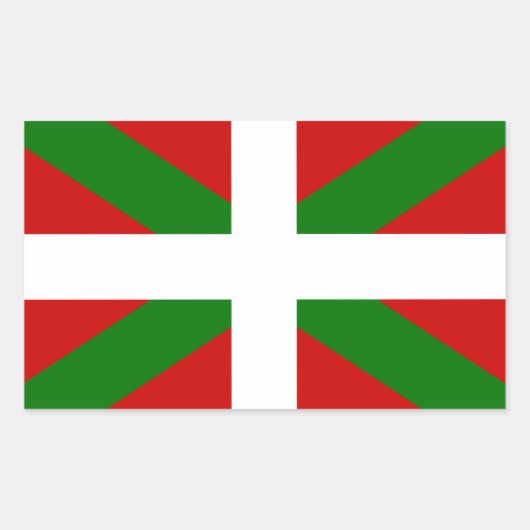 Sticker Rectangulaire Drapeau pays Basque euskadi (Devant)