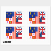 Sticker Rectangulaire Drapeau Pensacola QUATRE (Feuille)