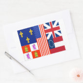 Sticker Rectangulaire Drapeau Pensacola QUATRE (Enveloppe)