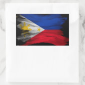 Sticker Rectangulaire Drapeau philippin bracelet, drapeau national (Sac)