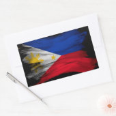 Sticker Rectangulaire Drapeau philippin bracelet, drapeau national (Enveloppe)