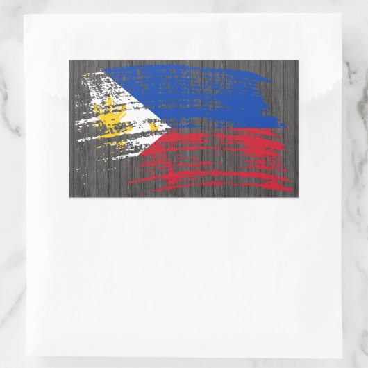 Sticker Rectangulaire Drapeau philippin cool (Sac)