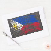 Sticker Rectangulaire Drapeau philippin cool (Enveloppe)