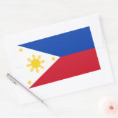 Sticker Rectangulaire Drapeau philippin des Philippines (Enveloppe)